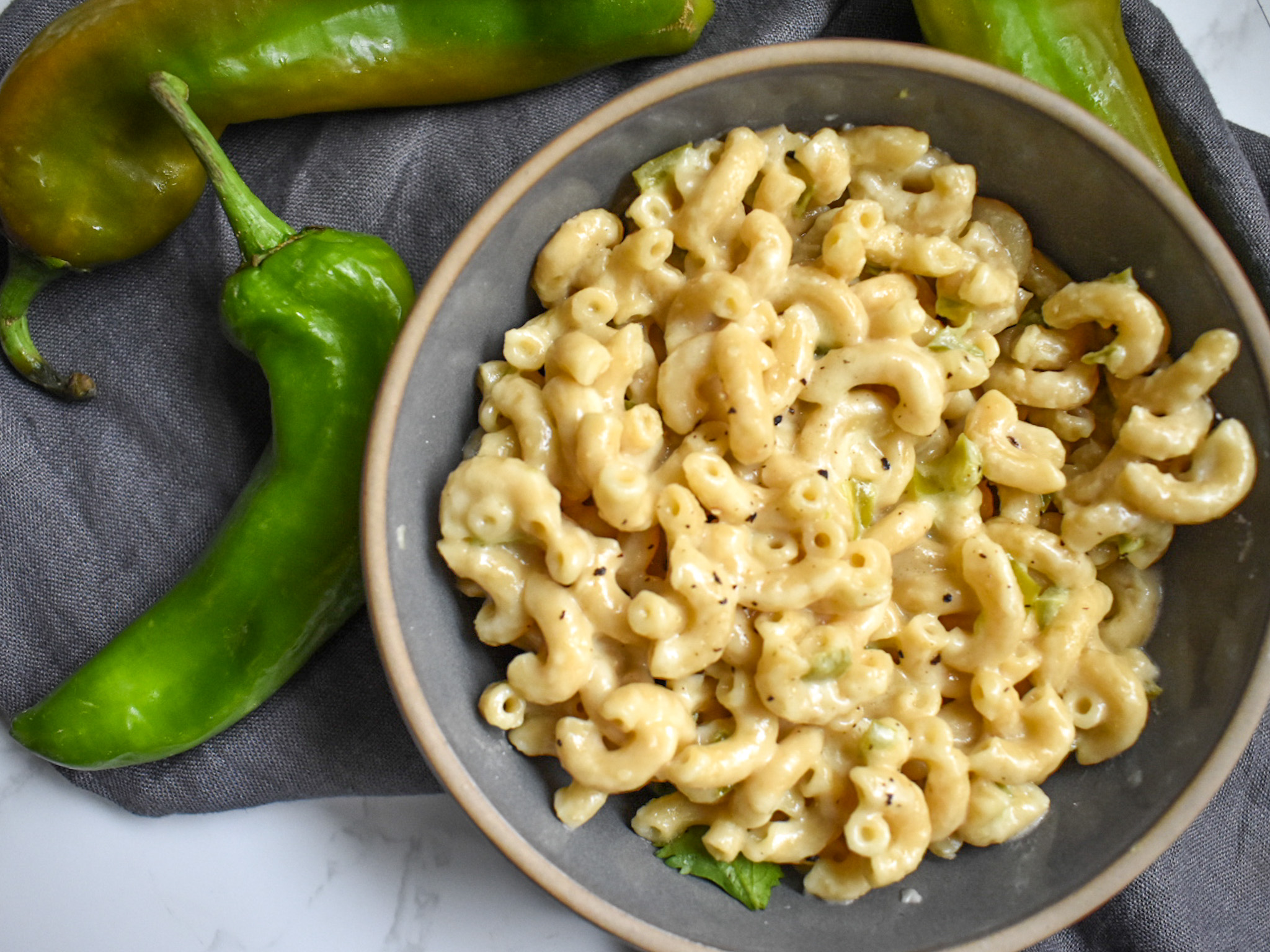 Green chile mac and cheese