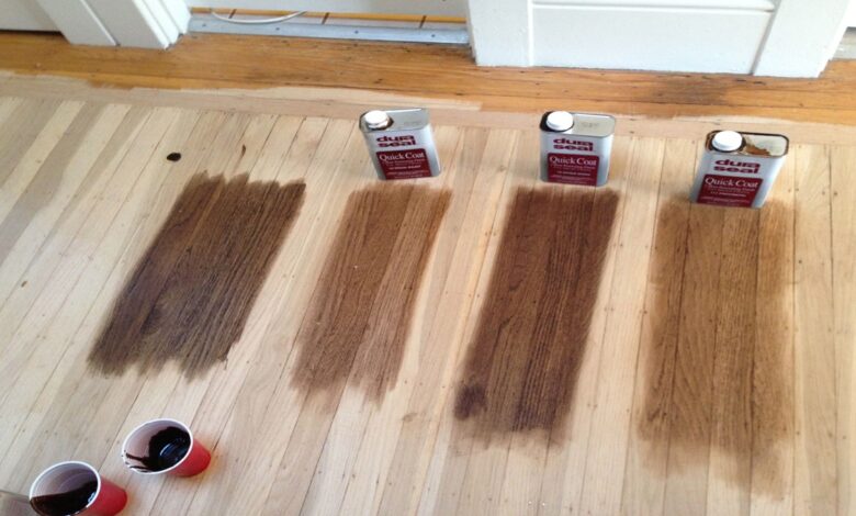 paint on hardwood floor