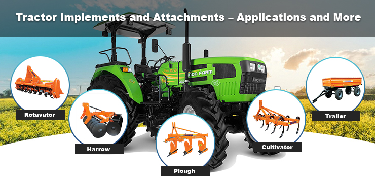 Implements Attached to Tractors for Efficient Farming