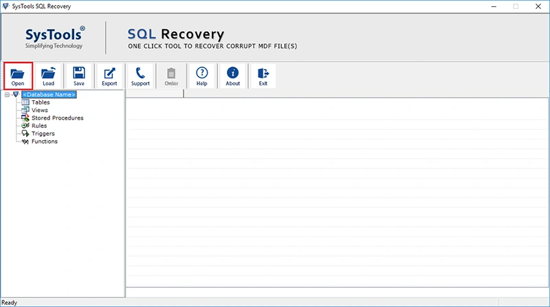 click "open" to recover truncated data in SQL Server 