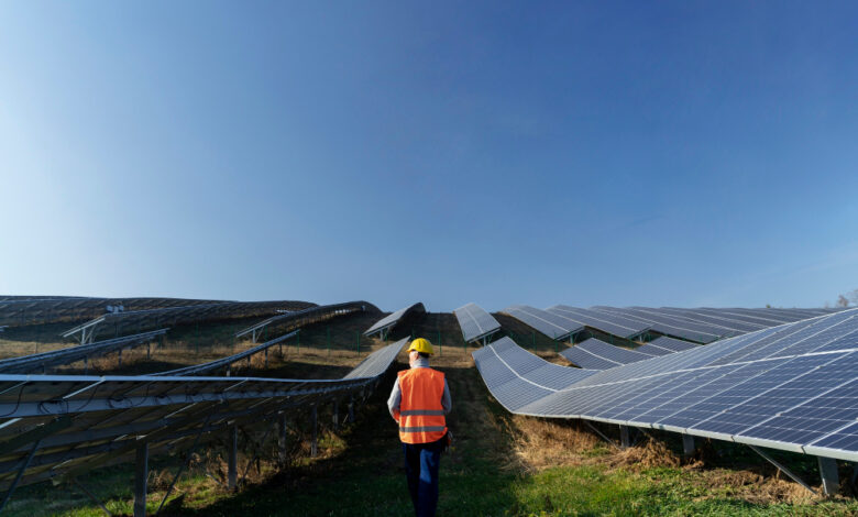 solar power plant installation