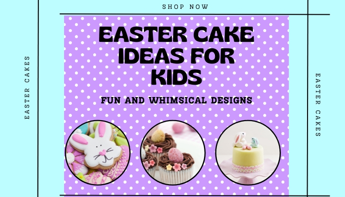 Cute Blue Purple Easter Cakes Food Facebook Post WingsMyPost