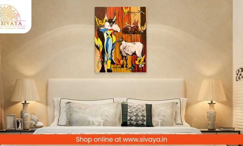 wall hanging painting for bedroom