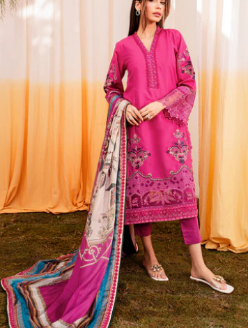 unstitched lawn suits embroidery