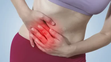 acute pain woman stomach WingsMyPost