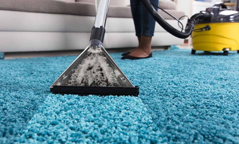 person using an at home carpet cleaner WingsMyPost