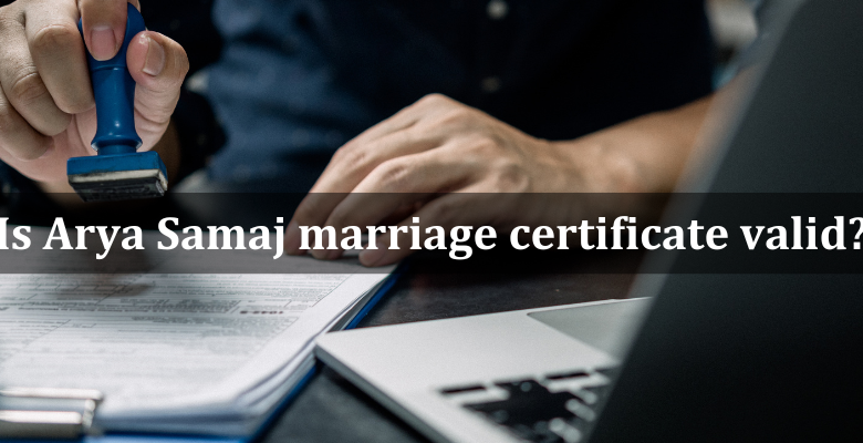 Arya Samaj marriage certificate