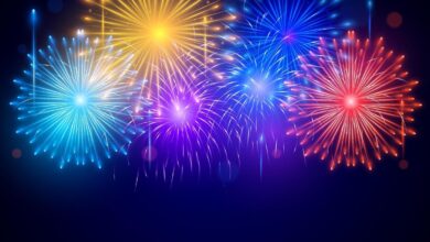 colorful firework background free vector WingsMyPost