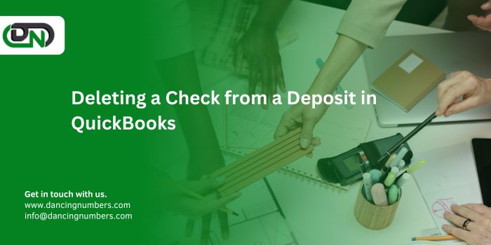 Deleting a check from a deposit in QuickBooks