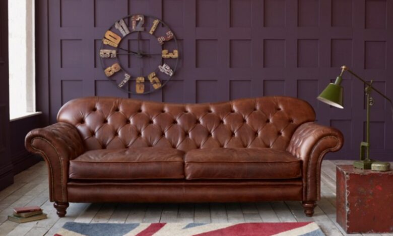 what colour goes with brown leather sofa