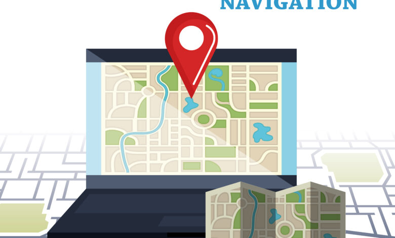 laptop with gps navigation software